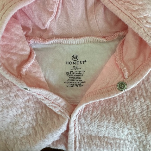 HonestBaby Girl Bundle Pink Quilted Set, Organic cotton size 0-3M - Picture 8 of 9